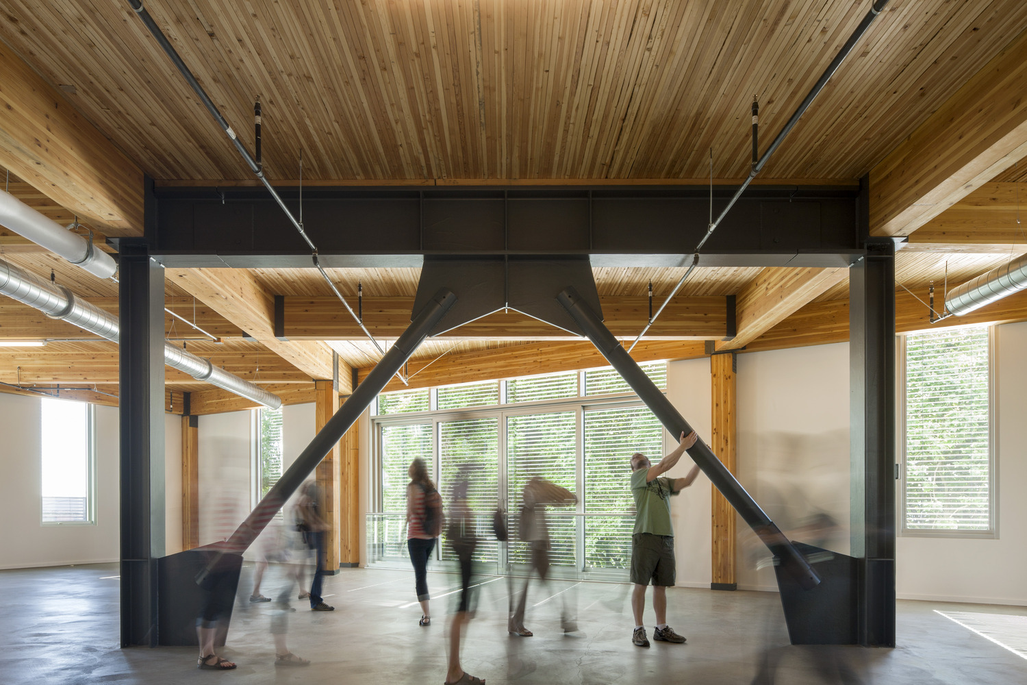 Bullitt Center interior with people
